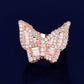 WOMENS BAGUETTE BUTTERFLY RING