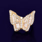 WOMENS BAGUETTE BUTTERFLY RING