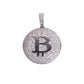 ICED BITCOIN PENDANT + CHAIN