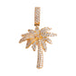 ICED PALM TREE PENDANT + CHAIN