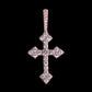 ICED OUT STYLISTIC CROSS PENDANT + CHAIN