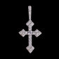 ICED OUT STYLISTIC CROSS PENDANT + CHAIN