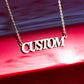 CUSTOM MINIMAL FONT PENDANT + CHAIN