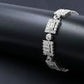 GEO BRACELET // WHITE GOLD 14MM