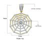 ICED SPIDER WEB PENDANT // YELLOW GOLD