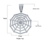 ICED SPIDER WEB PENDANT // WHITE GOLD